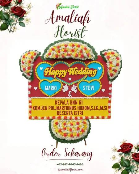 Papan Bunga Pernikahan Sarongan